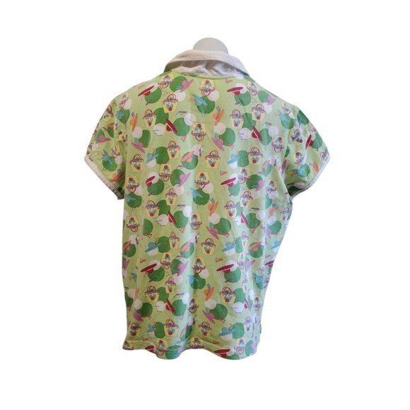 Vintage C.J Banks Novelty Print Golf Top L/XL Sunhats Bags Sunglasses Preppy Y2K - Picture 6 of 12